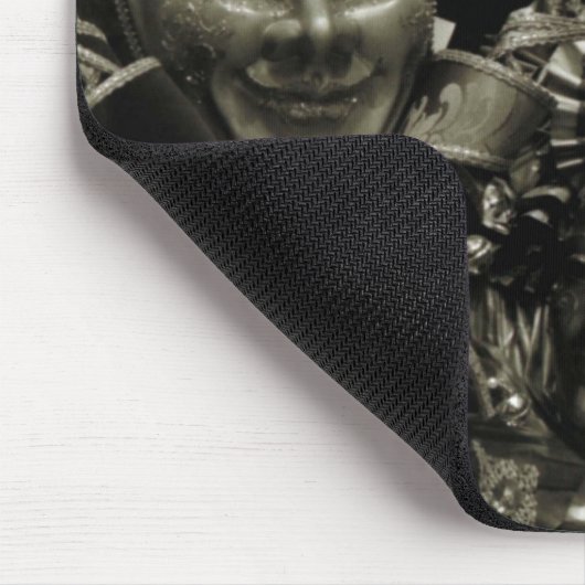 Gothic Dark Masquerade Masks Black and White Mousepad (Ecke)