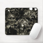 Gothic Dark Masquerade Masks Black and White Mousepad (Mit Mouse)