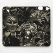 Gothic Dark Masquerade Masks Black and White Mousepad (Vorne)