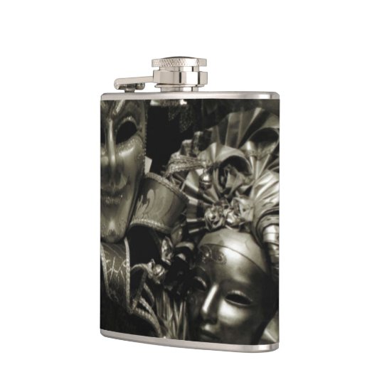 Gothic Dark Masquerade Masks Black Flachmann (Links)