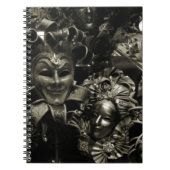 Gothic Dark Masquerade Masks Black Notizblock (Vorderseite)