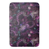 Gothic Dark Pink Tentacle mit Blume Badematte (Vorderseite Vertikal)