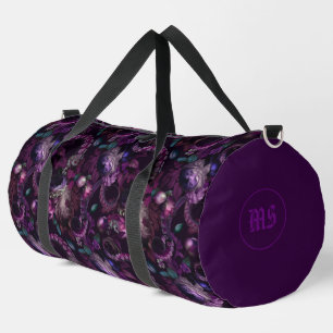 Gothic Dark Pink Tentacle mit Blume Duffle Bag