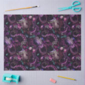 Gothic Dark Pink Tentacle mit Blume Seidenpapier (Basteln)