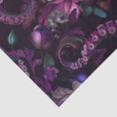Gothic Dark Pink Tentacle mit Blume Seidenpapier (Ausschnitt)