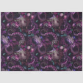 Gothic Dark Pink Tentacle mit Blume Seidenpapier (Vorderseite)