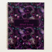 Gothic Dark Pink Tentacle mit Personalisierter Blu Planer (Vorderseite)