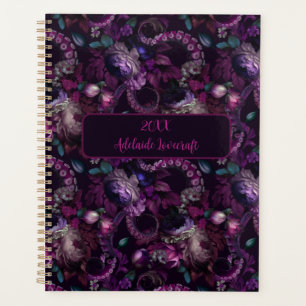 Gothic Dark Pink Tentacle mit Personalisierter Blu Planer