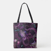 Gothic Dark Pink Tentakel Mit Blumen  Tasche (Rückseite)
