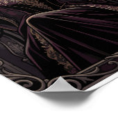 Gothic Dark Queen Vampire Royalty Fantasy Portrait Poster (Ecke)