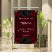 Gothic Dark Romance Elegantes Willkommensschild Poster