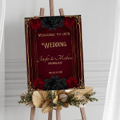 Gothic Dark Romance Elegantes Willkommensschild Poster