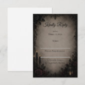 Gothic Dark Romance Hochzeit RSVP Karte (Vorne/Hinten)