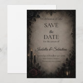 Gothic Dark Romance Hochzeit Save The Date (Vorne/Hinten)