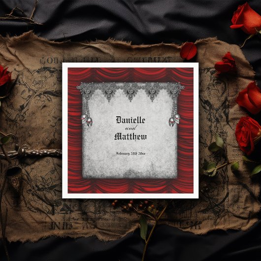 Gothic Dark Romance Wedding Serviette