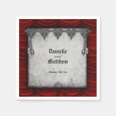 Gothic Dark Romance Wedding Serviette (Vorderseite)