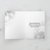 Gothic Dark Rose & Skull Geburtstagskarte Karte (Innenseite)