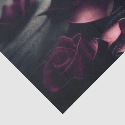 Gothic Dark Rose & Skull Seidenpapier (Ausschnitt)