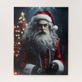 Gothic Dark Santa Claus Alternative Christmas Puzzle (Vertikal)