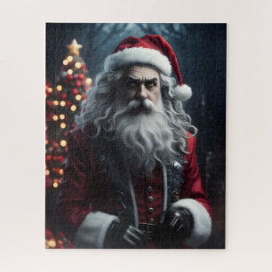 Gothic Dark Santa Claus Alternative Christmas Puzzle