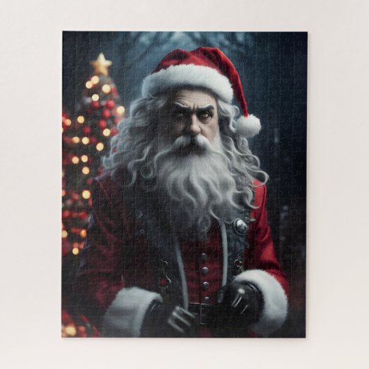 Gothic Dark Santa Claus Alternative Christmas Puzzle (Vertikal)