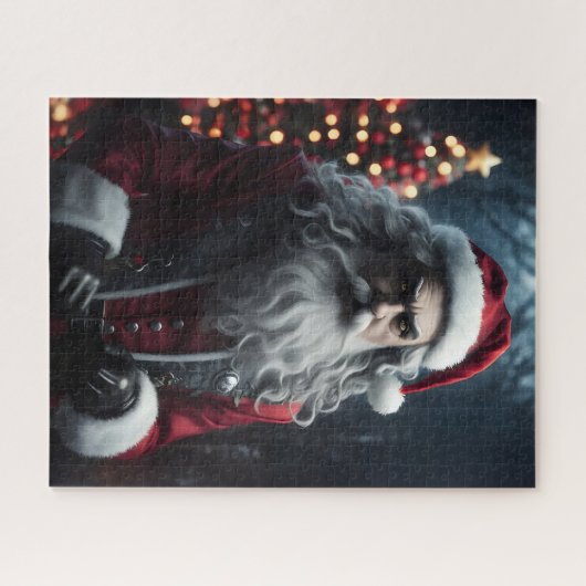 Gothic Dark Santa Claus Alternative Christmas Puzzle (Horizontal)