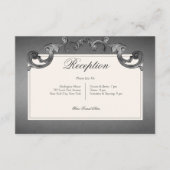 Gothic Dark Skeletons & Rose Herz Empfang Begleitkarte (Vorderseite)