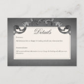 Gothic Dark Skelette & Rose Herzdetails Begleitkarte (Vorderseite)