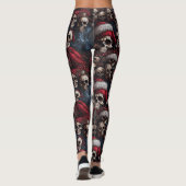 Gothic Dark Skulls Weihnachtsmannmützen Gothmas We Leggings (Rückseite)
