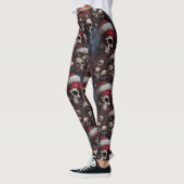 Gothic Dark Skulls Weihnachtsmannmützen Gothmas We Leggings (Links)