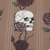 Gothic Dark Tan Brown Floral Skulls Schürze