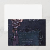 Gothic Dark Wedding RSVP-Karte RSVP Karte (Vorne/Hinten)