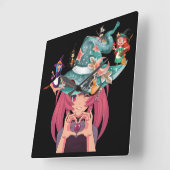 Gothic Darlings Quadratische Wanduhr (Winkel)