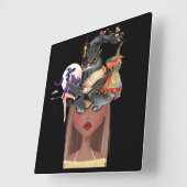 Gothic Darlings Quadratische Wanduhr (Winkel)