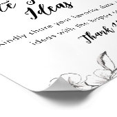 Gothic Date Night Ideas signieren Brautparty Poster (Ecke)