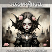 Gothic Daughter of Dracula Decoupage Seidenpapier