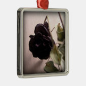 Gothic Dead Rose Silbernes Ornament (Rechts)
