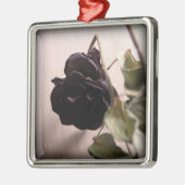 Gothic Dead Rose Silbernes Ornament (Links)