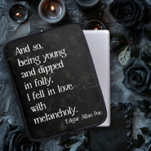 Gothic Dead Rose und Poe Quote