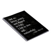 Gothic Dead Rose und Poe Quote Notizblock (Rechte Seite)