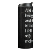 Gothic Dead Rose und Poe Quote Thermosbecher (Nach links gedreht)
