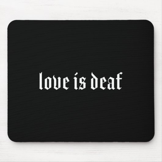 Gothic Deaf ASL Hand Gesture Deaf Hörverlust Awa Mousepad (Vorne)