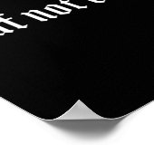 Gothic Deaf ASL Hand Gesture Deaf Hörverlust Awa Poster (Ecke)