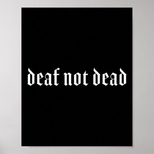 Gothic Deaf ASL Hand Gesture Deaf Hörverlust Awa Poster (Vorne)