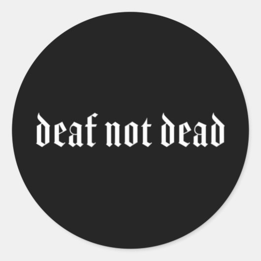 Gothic Deaf ASL Hand Gesture Deaf Hörverlust Awa Runder Aufkleber (Vorderseite)