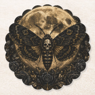 Gothic Death Moth Hochzeit - Dunkle Romantik Untersetzer