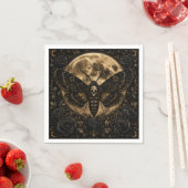 Gothic Death Moth Hochzeitspapier Servietten (Beispiel)