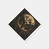 Gothic Death Moth Hochzeitspapier Servietten (Ecke)