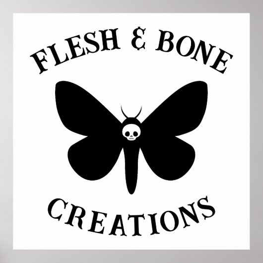 Gothic Death Moth Logo Generator Small Business Poster (Vorne)