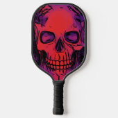 Gothic Death Skeleton Custom Pickleball Schläger (Rückseite)